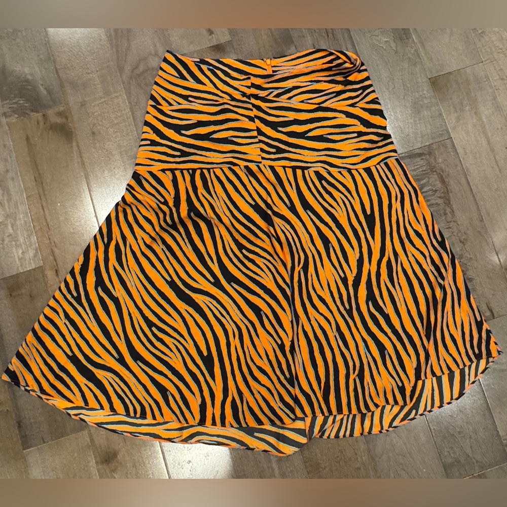 NWT Diane Von Furstenberg Lilo Zebra Brown Skirt